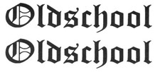 Oldschool 2x, Auto Aufkleber, Sticker, Auto Tuning, Racing, 2x, 14x2,5cm