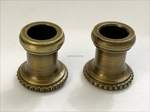 Model Ship Display Pedestals - Solid Turned Brass Antique Finish - Picture 2 of 6