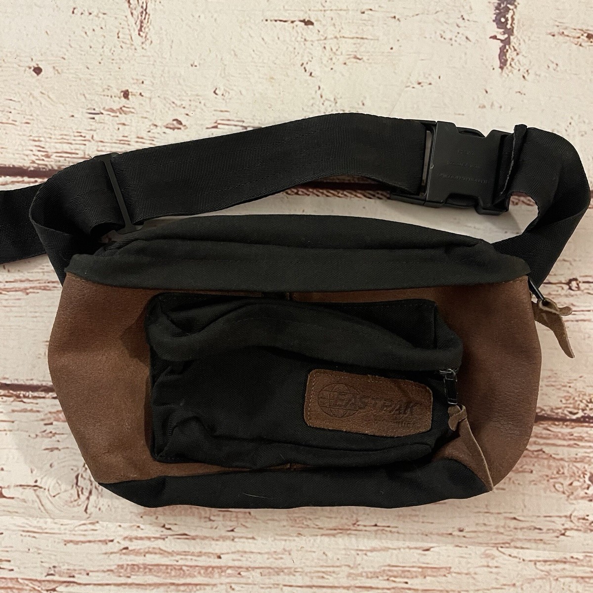 Vintage Eastpak Bicycle Saddlebag Panniers Black Nylon w