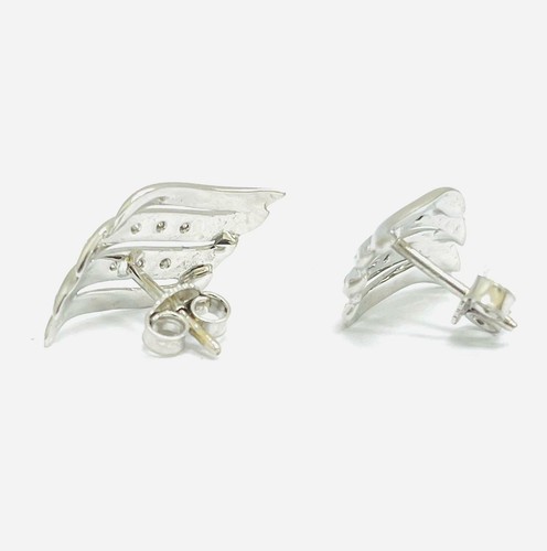 Orecchini A Fantasia 0.06 Ct Diamanti In Oro Bianco 18 Kt - Imagen 7 de 10