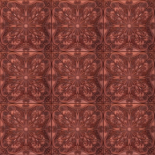 Schöne Deckenfliese in Antikoptik viktorianisch R39 ANTIK KUPFER handbemalt! - Bild 2 von 2