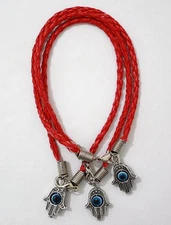 3  Kabbalah Bracelets Red leather Evil Eye Protection Bracelet 
