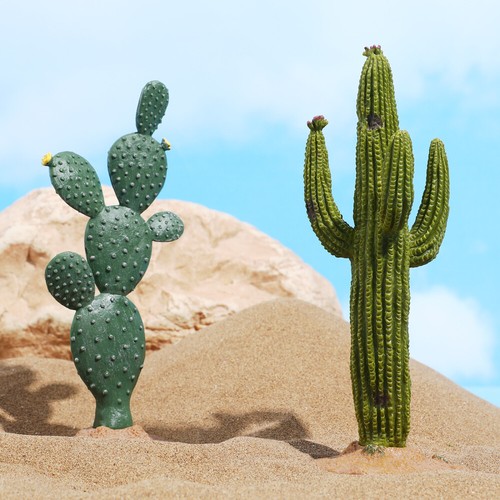 2 Piezas Pvc Modelo Cactus Decoraciones Falsas para Oficina Plantas Artificiales Ornamento EE. UU. - Imagen 7 de 11