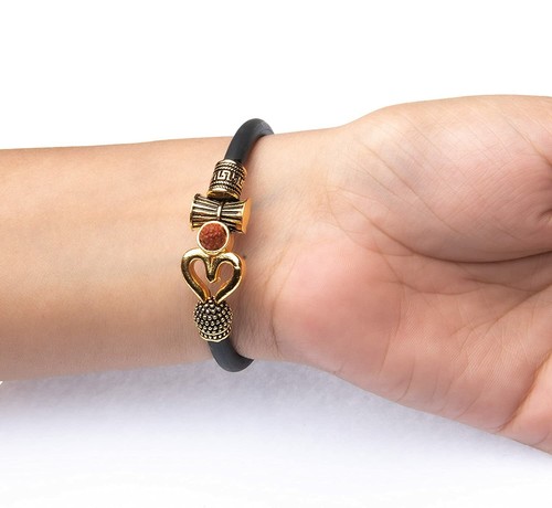 Rudraksha Shiv Om Trishul Damroo Kada for Men, Lord Shiva Bahubali Cuff Bracelet - Picture 68 of 73