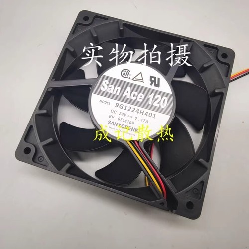 Sanyo 9G1224H401 DC24V 0.17A 3-Wire Inverter Cooling Fan - Afbeelding 1 van 1
