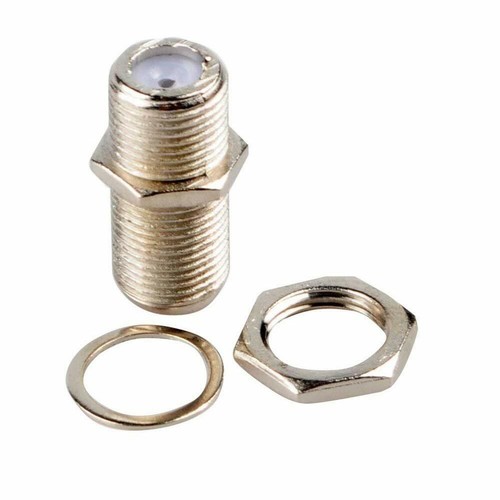 F81 Female/F81 Female TV Cable Coaxial Coupler Barrel Adapter w/hardware(5 Pack) - Picture 5 of 6