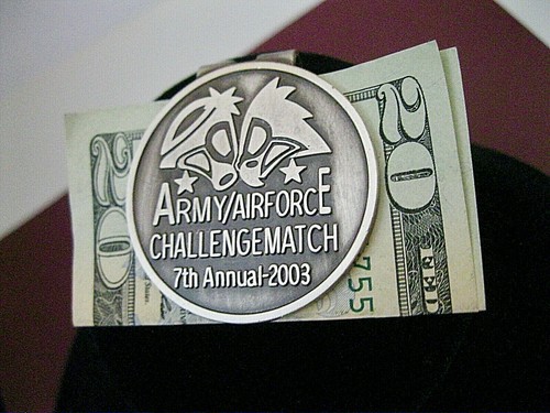 GOLF LOGOED MONEY CLIPS "ARMY/AIRFORCE CHALLENGE MATCH" 2003 MADE IN USA-NEW - Picture 3 of 5