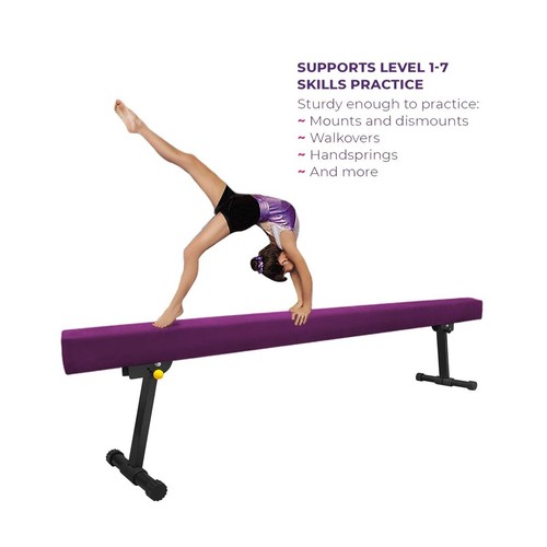 6ft/8ft Gymnastics Balance Beam, High and Low Floor Beam Gymnastics Equipment... - Picture 3 of 7