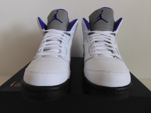 NIKE JORDAN 5 RETRO (PS) WHITE-DARK CONCORD-BLACK SZ 2Y [440889-141] - Picture 3 of 5