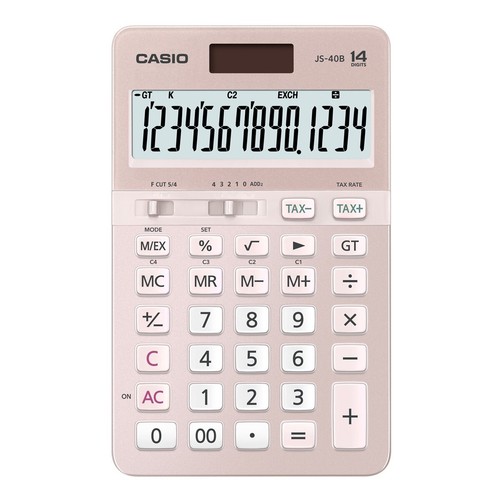 Casio general calculator JS-40B / BLACK PINK BLUE WHITE - Picture 4 of 5