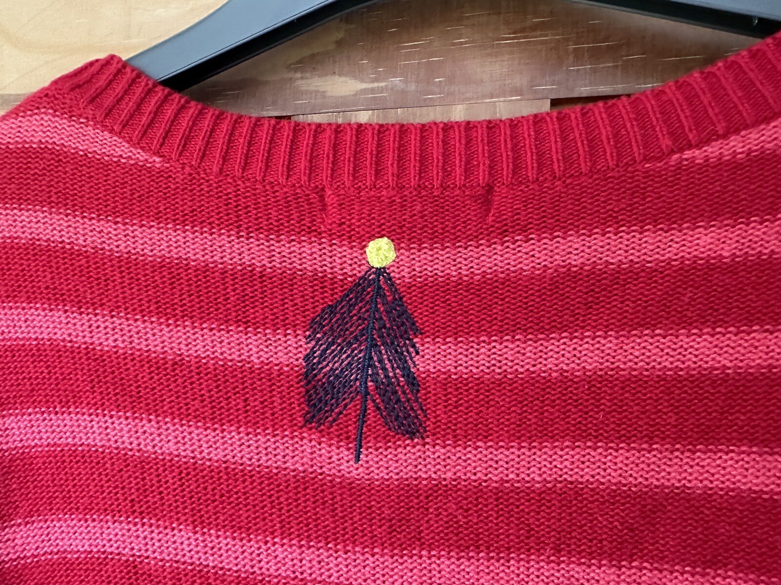 White Stuff ladies Red Christmas Tree Jumper yak hair blend Size 12 eBay