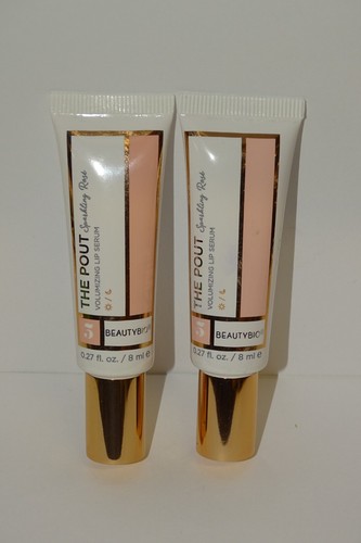 X2 BEAUTY BIO THE POUT Sparkling Rose Volumizing Lip Serum 0.27 oz NO BOX