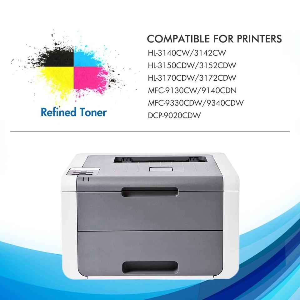 Paquete de 5 tóner TN221BK para Brother TN-225 HL-3170CDW MFC-9130CW MFC-9330CDW TN221 Foto 3 de 4