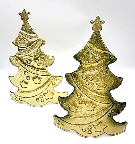 I Vetri Di Nennella Italian Green Glass Christmas Tree made in Italy set of 2 - Picture 2 of 9