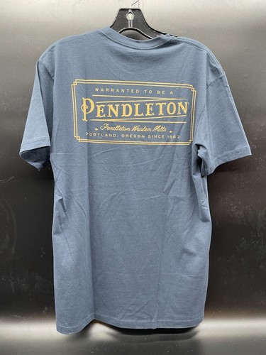 PENDLETON WOOLEN MILLS MEDIUM BLUE T-SHIRT BRAND NEW WITH TAG - Picture 2 of 4