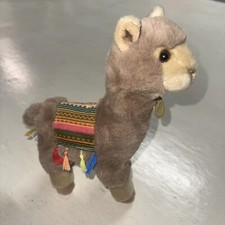 Miyoni by Aurora Brown Llama Alpaca Plush Stuffed Animal Toy Carpet Tassel 12"