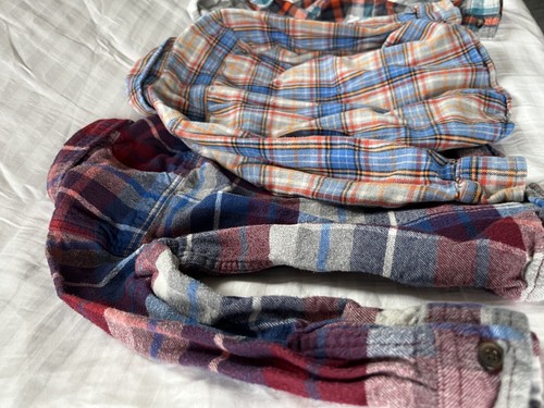 Set of 5! Flannel Plaid Shirts Size 5, 5T, Osh Kosh, Gap, Excellent - Picture 2 of 12