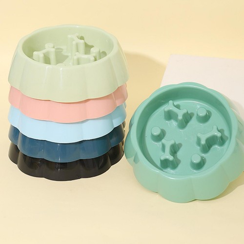 Pet Slow Eating Dish Bowl Cat Dog Anti Choking Puppy Slow Feeder Food Bowl - Picture 7 of 12