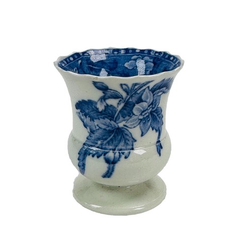 Copeland Spode Eierbecher Camilla blau weiß um 1900