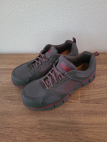 Skechers 77132 Herren Telfin Comp Zehenpartie Arbeitsschuh, schwarz/rot Gr. 8,5 - Bild 3 von 8