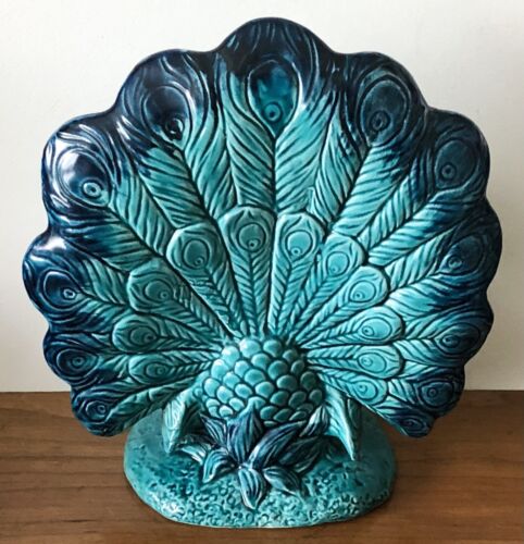 Vintage 1950 Japan Keramik Pfau Figur Figur Skulptur Mid Century Modern - Bild 3 von 10