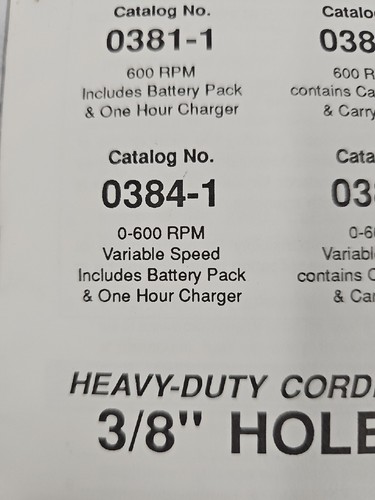 Milwaukee 3/8" Drill Hole-shooter 0384-1, 7.2v 0-600 Rpm, Drill Only - Picture 9 of 11