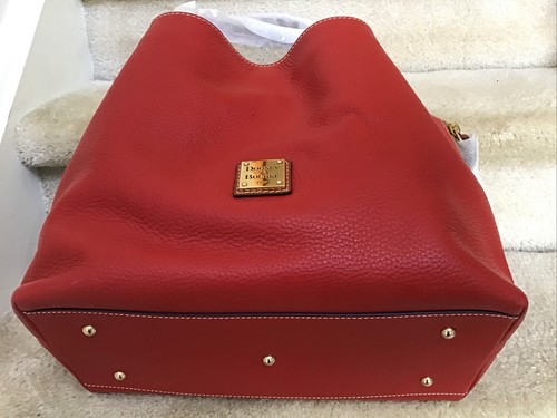 Dooney & Bourke Moneta Grain Grande Cerniera Barlow & Small in ROSSO - Foto 5 di 8