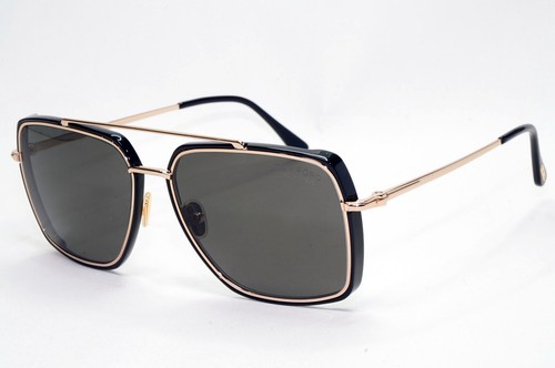 Tom Ford Sunglasses Lionel Polarised Gold Black Navigator FT0750 TF 750 01D 60mm - Picture 6 of 12