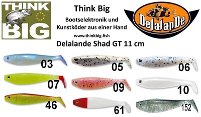  Delalande Shad GT 11 cm, Top für Zander & Hecht, Gummifisch, Kunstköder, Shad 