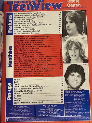 Tiger Beat's Teen View Magazine September 1978 - Picture 4 of 7