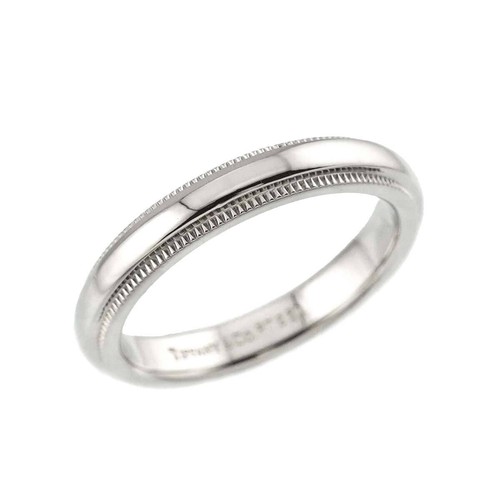 TIFFANY CO. Milgrain Band Ring Pt Platinum Size4.5(US) 90259834 - Picture 4 of 7