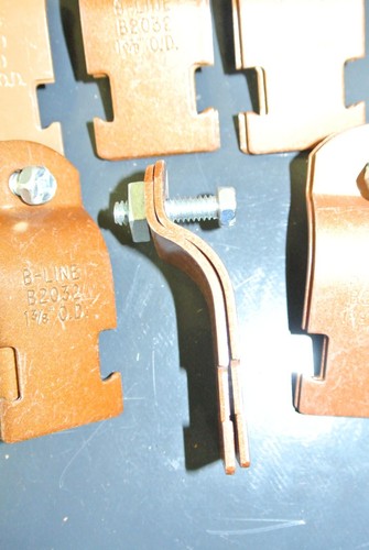 B-Line 1-3/8in. Copper Strut Clamp B2032 for Pipe/Conduit - Lot of 6 - Picture 4 of 4