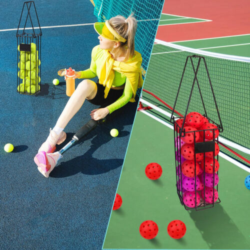 Pickleball Pickup Basket Stainless Pickle Ball Retriever Basket With Handle - Picture 9 of 12