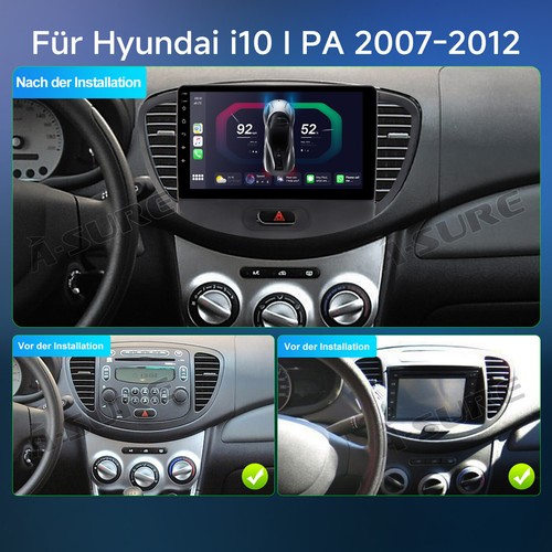 2+32G Android 14 Autoradio GPS BT CarPlay GPS Navi für Hyundai i10 1PA 2007-2012 - Bild 4 von 15