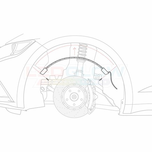 LEDGLOW 4pc ORANGE FLEXIBLE LED WHEEL WELL FENDER TIRE ACCENT LIGHTING KIT - Imagen 7 de 8