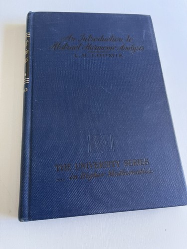 1953 ABSTRACT HARMONIC ANALYSIS VINTAGE MATHEMATICS MATH TEXT BOOK - Picture 2 of 11