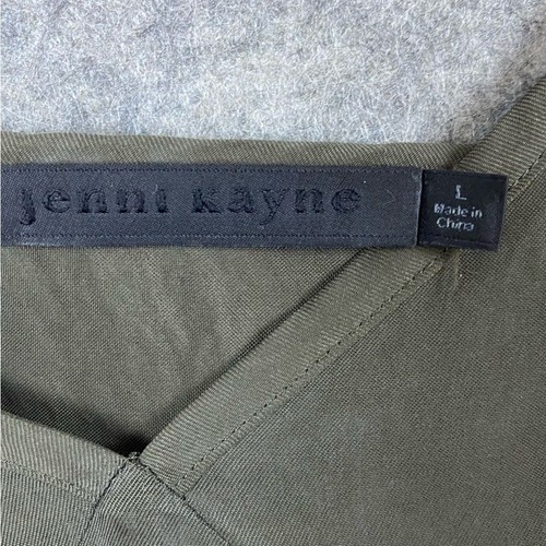 Jenni Kayne Rio Slip Maxi Dress Size L Moss Green V-neck Flowy Lightweight - Picture 5 of 8