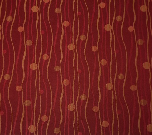 KRAVET 26391 CONTEMPORARY MODERN GEOMETRIC GOLD RED FABRIC BY THE YARD 55"W - Picture 1 of 5