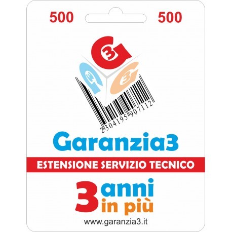 Garanzia3 Grpd3500 Estensione Garanzia 3 Anni Per Prodotti Fino A 500 Euro - Foto 1 di 1