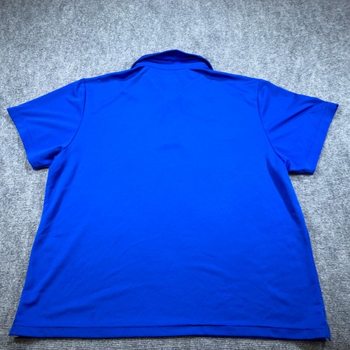 Under Armour Polo Shirt Mens 2XL Blue Loose Heatgear Performance Stretch - Picture 5 of 9