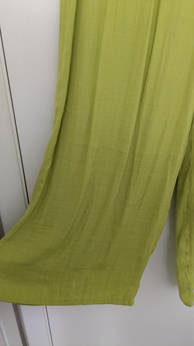 Nuevo Con Etiquetas Rachel Roy Pantalones de Salón Verde Lima Cordón Cintura Fina Tela Fluida - Imagen 5 de 6