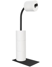 Toilet Paper Holder Stand, Free Standing Toilet Paper Holder with Weighted Ba...