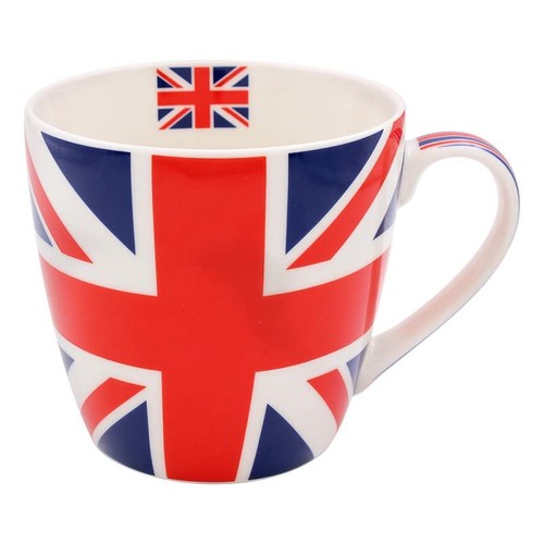 Union Jack Frühstückstasse Fine China Britische Flagge Krone Kaffeetasse Sammlerstück - Bild 3 von 3