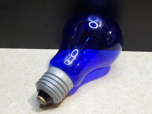 Vintage USSR Therapy Bulb for Minin Reflector Lamp Blue E27 - Picture 3 of 5