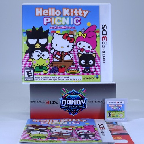 Hello Kitty Picnic CIB W/ Manual - Nintendo 3DS