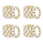 20 Pcs Wedding Napkin Rings Dining Table Holder Beaded Serviette Buckles