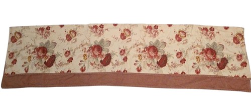 Waverly Garden Room Norfolk Rose Gingham Floral Red Curtain Valance 68 x 18" - Picture 14 of 14