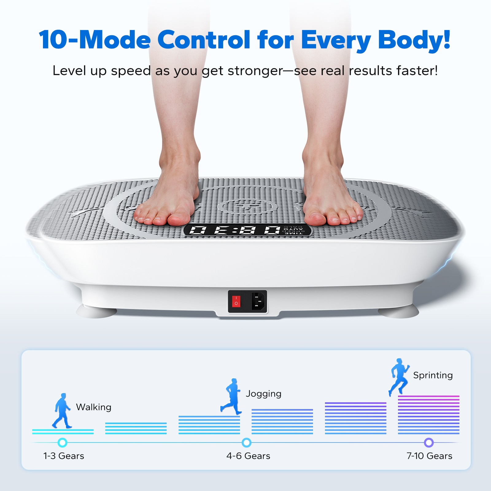 MERACH Slim Vibration Plate Quiet Compact Vibration Plateform Exercise Machine