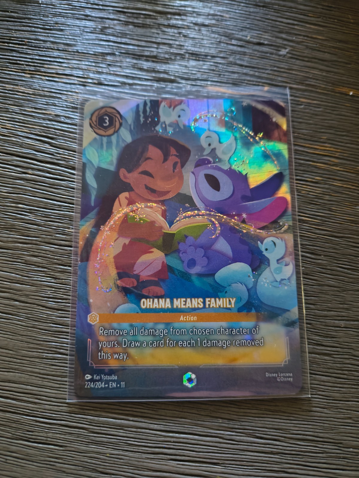 Ohana Means Family (Enchanted) Enchanted Winterspell 224/204 NM just pulled