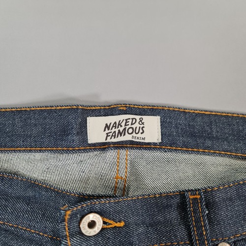 Naked & Famous Baggy Jeans Blue W40 L33 Selvedge Strong Guy Raw Japanese Denim - Picture 6 of 12